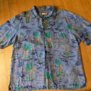 havana jacks cafe aloha cruise shirt palm blue xxl